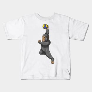 Monkey Handball player Handball Kids T-Shirt